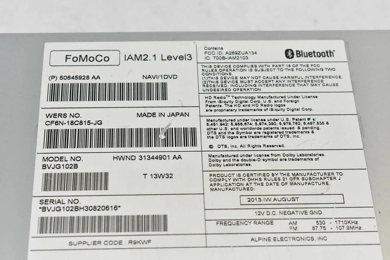 Load image into Gallery viewer, 14-24 Jaguar F-Type Audio Radio Receiver Head Unit FM CD Player CF6N18C815JE Oem
