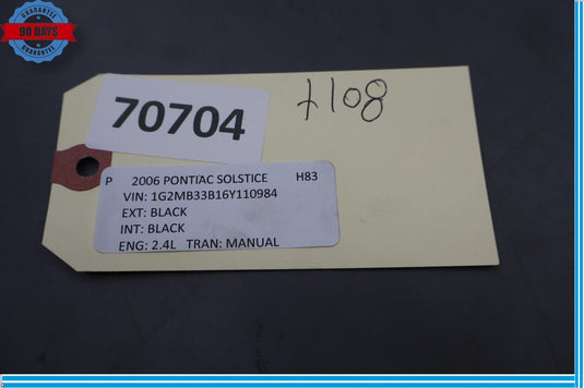 06-10 Pontiac Solstice GXP Front Right Side Kick Panel Trim Molding 15254330 Oem