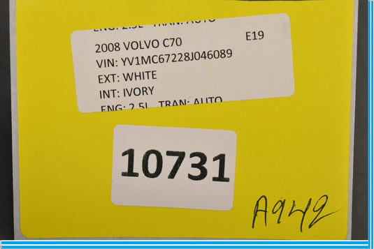 06-10 Volvo C70 Front Left Driver Side Seat Heater Control Computer Module Oem