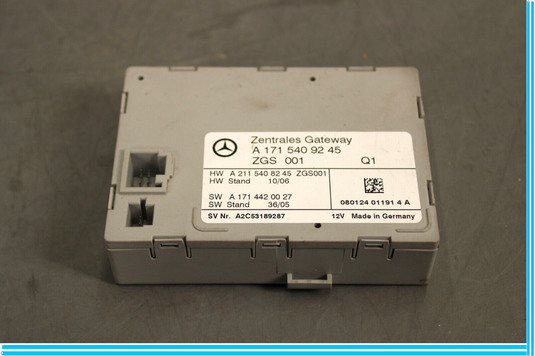 05-11 Mercedes SLK280 SLK300 Central Gateway Control Module Unit Oem