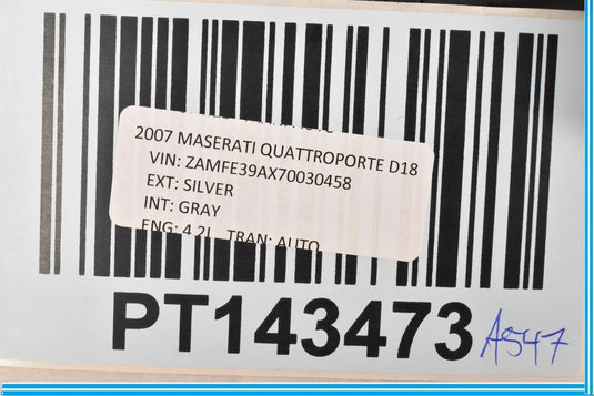03-19 Maserati Quattroporte M139 Steering Column Switch 0265005499 OEM