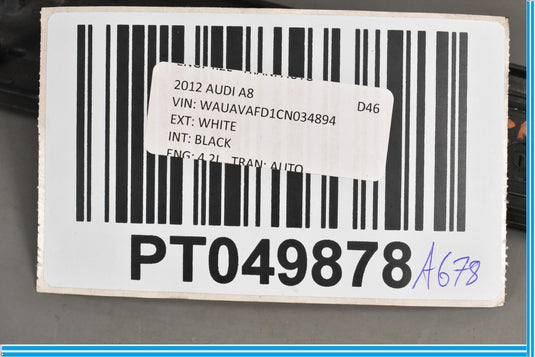 11-18 Audi A8 S8 Quattro Panel Trim Dash Board Dashboard L4H000011Q Oem