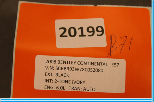 06-12 Bentley Continental Rear Right Passenger Side Door Warning Light Oem