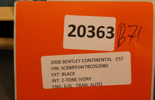 06-13 Bentley Continental Rear Right Passenger Side Picnic Table Tray Black OEM