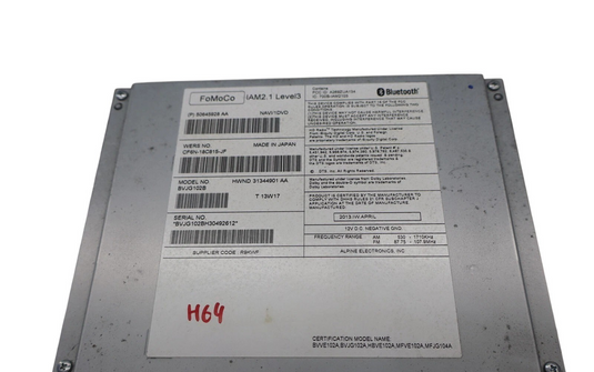 14-24 Jaguar F-Type Audio Radio Receiver Head Unit FM CD Player CF6N18C815JE Oem