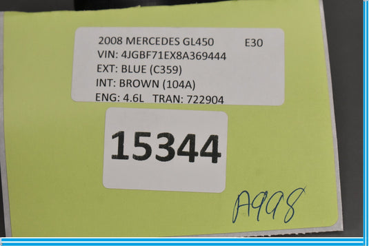 06-12 Mercedes W164 GL550 GL450 Front Right Seat Folding Power Switch Button Oem