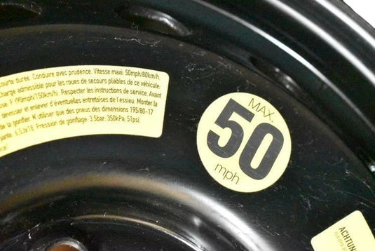 07-15 Audi Q7 Emergency Spare Wheel Rim Tire 6.5 x 18 H2 ET53 Black OEM