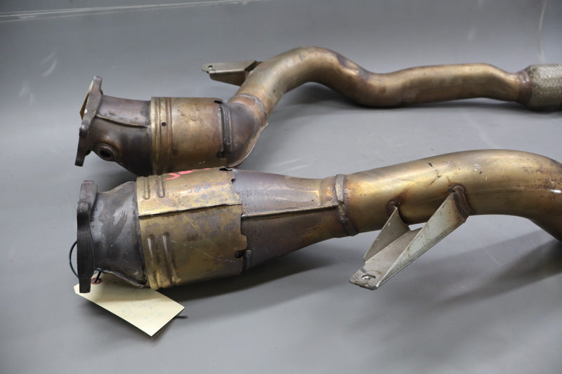 Load image into Gallery viewer, 03-13 Bentley Continental GTC Exhaust Downpipe Left &amp; Right Side Set OEM
