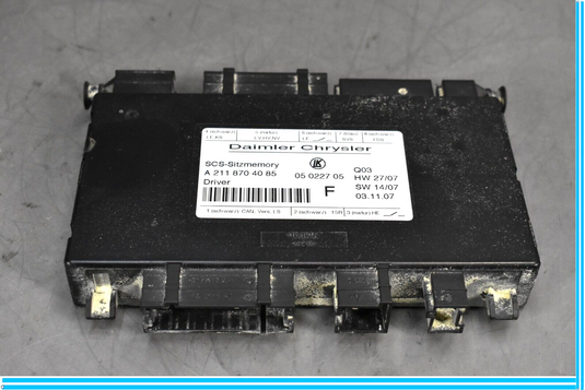03-12 Mercedes CLS550 E550 W219 Front Left Side Seat Control Module Oem