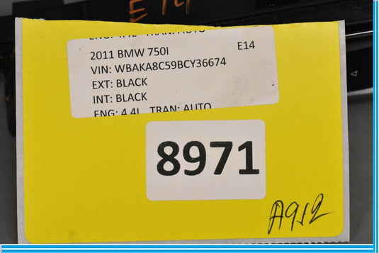 09-15 BMW 750i 750Li F01 Center Console Multi Switch Oem