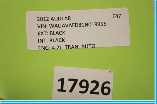 11-17 Audi A8 A8L Quattro Trunk Mat Carpet Spare Cover Trim 4H0863463 Oem