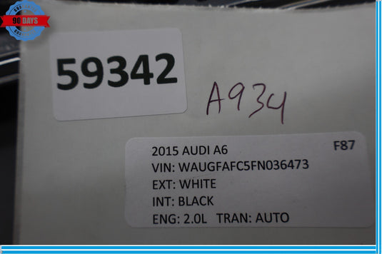 12-18 Audi A6 Quattro Front Right Passenger Side Door Panel Insert Trim Oem