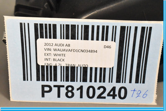 11-17 Audi A8 L Quattro Seat Armrest Upper Opening Panel Trim 4H08868286 Oem