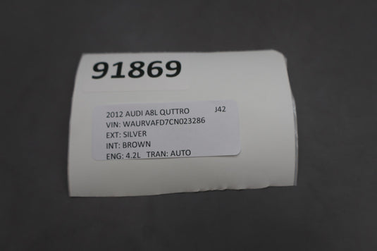 11-18 Audi A8 A8L Quattro Front Left Driver Side Door Window Auto Glass Oem