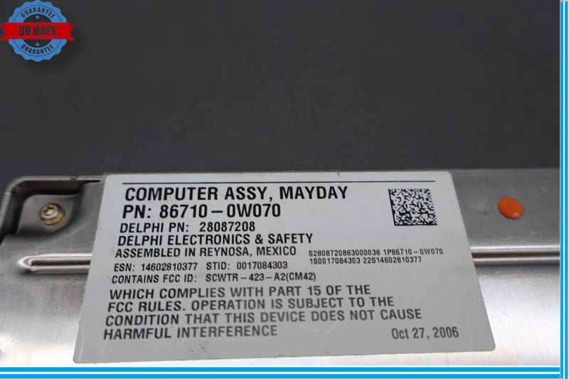 Load image into Gallery viewer, 07-12 Lexus XF40 LS460 Mayday Communication Control Module 86710-0W070 Oem
