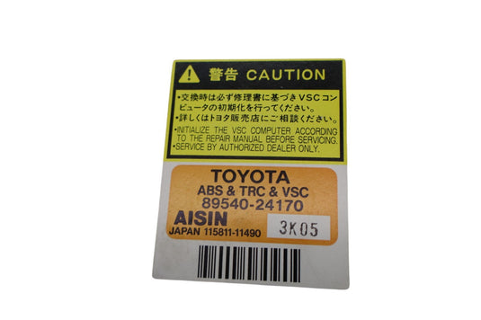 02-05 Lexus SC430 Z40 ABS TRC VCS Traction Control Skid Module 8954024170 Oem