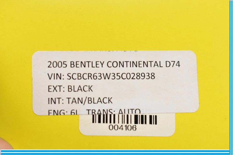 Load image into Gallery viewer, 2005 Bentley Continental Rear Left Driver Seat Upper Cushion 3W3885511F OEM
