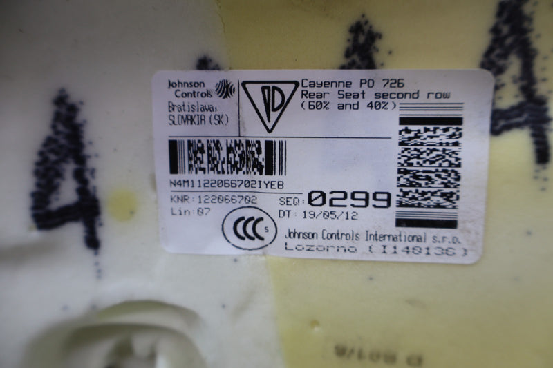 Load image into Gallery viewer, 11-13 Porsche Cayenne 958 Hybrid S Rear Left Driver Side Lower Seat Cushion Oem
