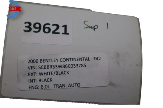 03-12 Bentley Continental GTC GT Hood Bonnet Lock Latch w/ Switches Black Oem