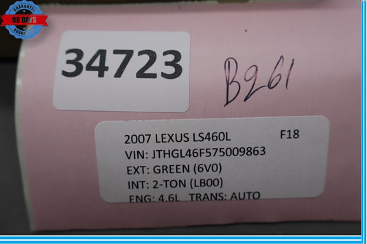 07-12 Lexus LS460L Rear Seat Console Shade & Heated Curtain Control Switch Oem