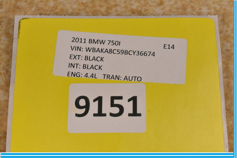 Load image into Gallery viewer, 09-12 BMW 750i 750Li Front Left Driver Seat Back Cover Trim Panel Black Oem
