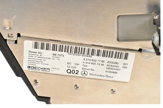 07-09 Mercedes S600 W221 Navigation CD Changer Head Unit Command OEM