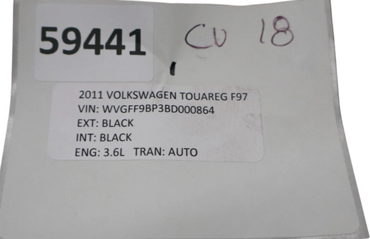 11-18 Volkswagen VW Touareg Front Right Side Top Upper Seat Backrest Cushion Oem