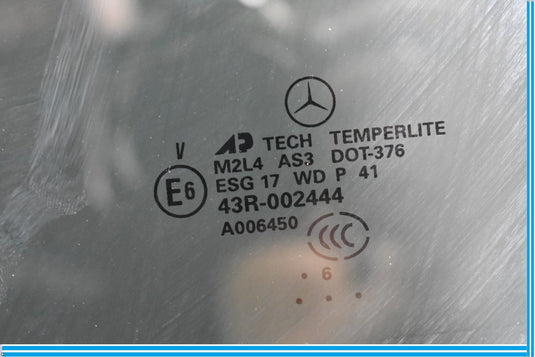06-11 Mercedes ML500 Rear Left Driver Side Door Window Auto Glass Oem