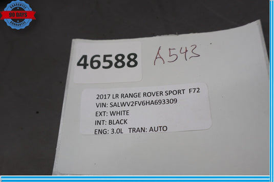 14-17 Land Rover Range Sport Rear Right Side Door Window Rubber Impact Strip Oem