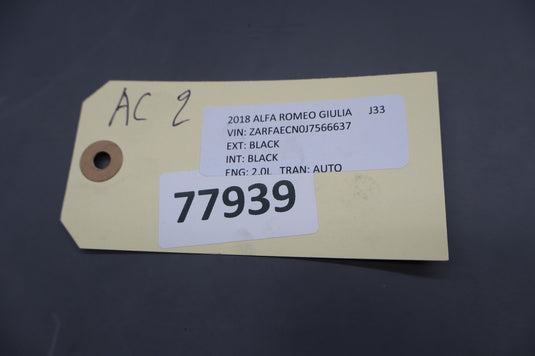 17-20 ALFA Romeo Giulia A/C AC Air Conditioning Compressor & Clutch Oem