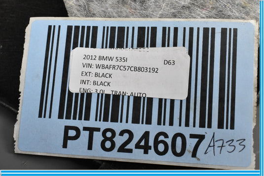 11-16 BMW 528i 535i 550i F10 Rear Passenger Side Trunk Carpet Panel Lid Trim Oem