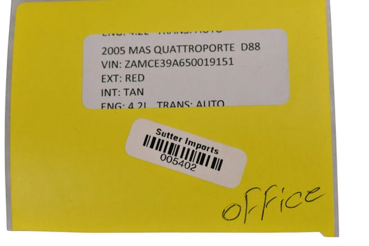 03-13 Maserati Quattroporte Rear Back Window Sun Shade Blind W/ Motor OEM