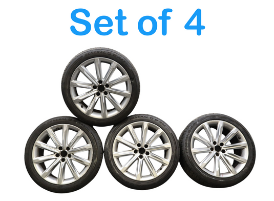 12-15 Audi A7 Quattro 19" 10 Spoke Alloy Wheel Set 255/40 ZR19 4G8601025AF Oem