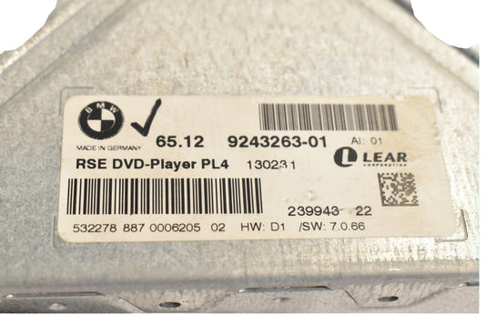 07-14 BMW X5 X6 Entertainment System DVD Player Unit 65129243263 Oem
