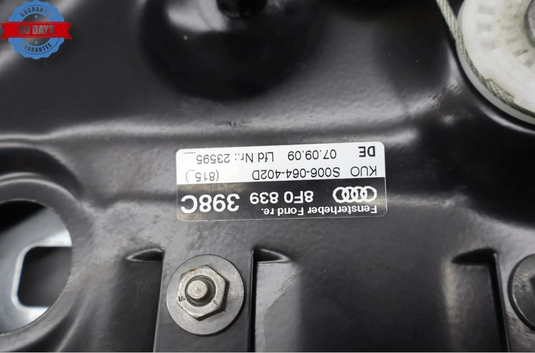 10-17 Audi A5 A5 Quattro S5 Rear Right Side Quarter Window Regulator Motor Oem