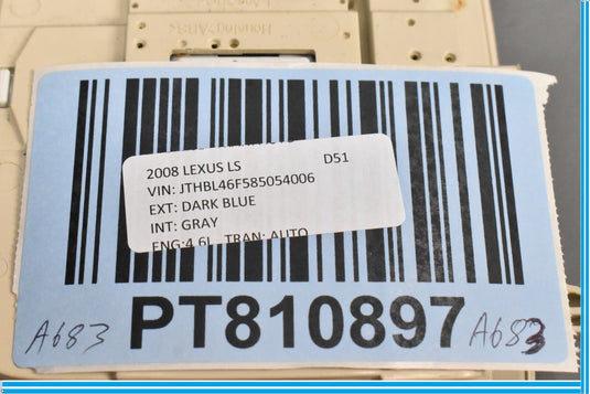 07-17 Lexus LS460 XF40 Rear Overhead Dome Light Lamp W/ Vanity Mirror Oem