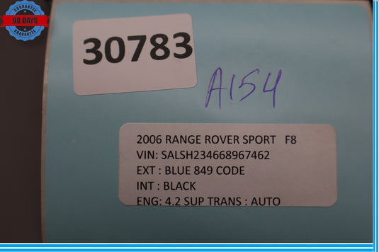 06-09 Land Rover Range Rover Sport Dash Trim dash Display Console Molding Oem