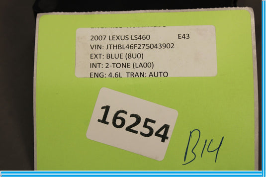 07-09 Lexus LS460 Rear Left Seat Mounted Position Control Module Oem