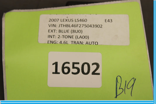 07-12 Lexus LS460 Instrument Cluster Trip Reset Switch Button 8497550030 Oem
