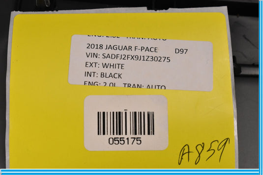 18-20 Jaguar E-Pace Front Center Console Trim Panel Ashtray Cover Oem