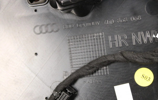 11-17 Audi A8 Quattro Rear Right Passenger Interior Door Panel Cover Black Oem