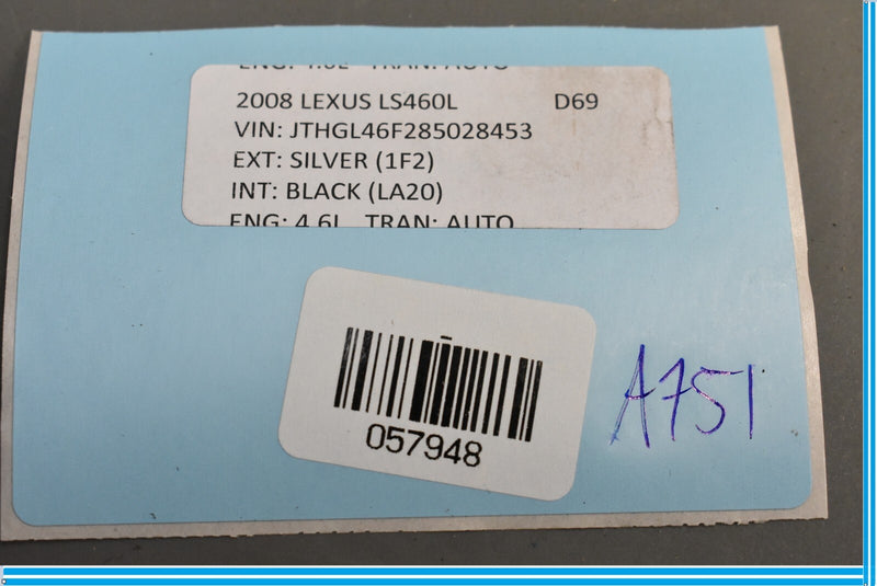 Load image into Gallery viewer, 07-12 Lexus LS460 Left Driver Side Center Console Leather Trim Panel Oem
