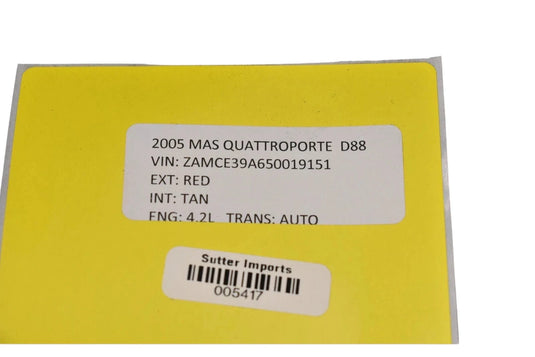 03-13 Maserati Quattroporte Rear Trunk Floor Carpet Cover Panel 80061606 OEM