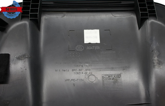 11-17 Volkswagen Touareg Front Right Side Seat Back Cover Panel Trim Black Oem