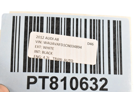 11-14 Audi A8 Quattro Rear Seat Center Armrest Storage Cup Holder 4H0885075 Oem