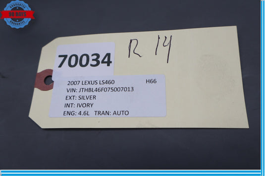 07-09 Lexus LS460 LS460L Rear Trunk Deck Lid Key Lock Cylinder Oem
