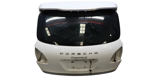 11-14 Porsche Cayenne 958 Rear Trunk Lid Liftgate Tailgate Hatch Shell White OEM
