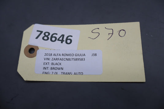 17-25 Alfa Romeo Giulia 952 Rear Left Driver Side Exterior Door Handle Oem