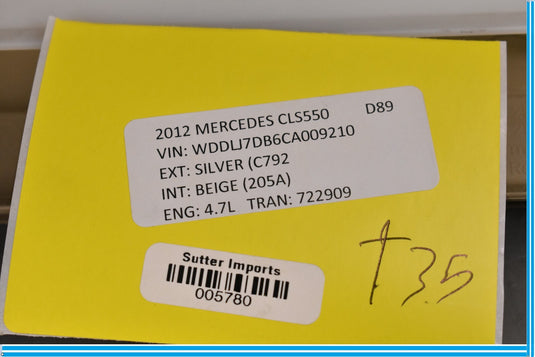 12-18 Mercedes CLS550 W218 Right Passenger Side Lower B Pillar Trim Oem