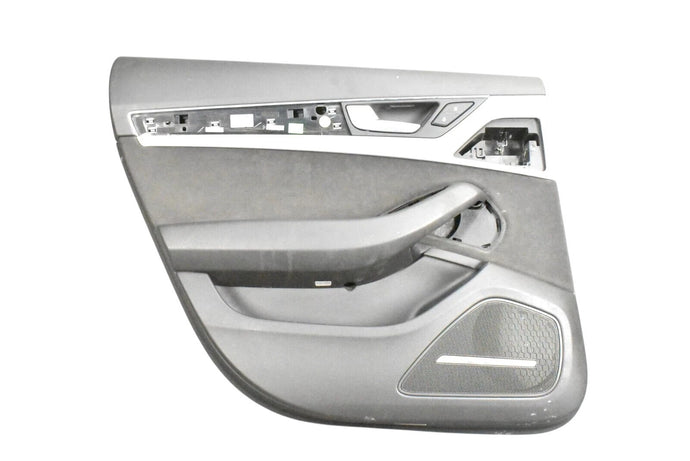 11-17 Audi A8  A8 Quattro Rear Left Side Interior Door Trim Panel Black OEM